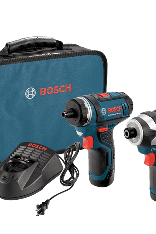 Bosch CLPK27-120 12-Volt Max Lithium-Ion 2-Tool Combo Kit Drill Driver and Impact Driver with 2 Batteries Charger and Case