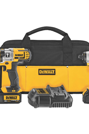 DEWALT DCK290L2 20-Volt MAX Li-Ion 3.0 Ah Hammer Drill and Impact Driver Combo Kit