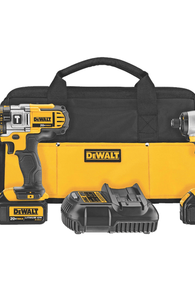DEWALT DCK290L2 20-Volt MAX Li-Ion 3.0 Ah Hammer Drill and Impact Driver Combo Kit