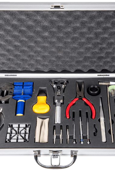 LGI Premium Watch Repair Kit with Reusable Aluminum Box
