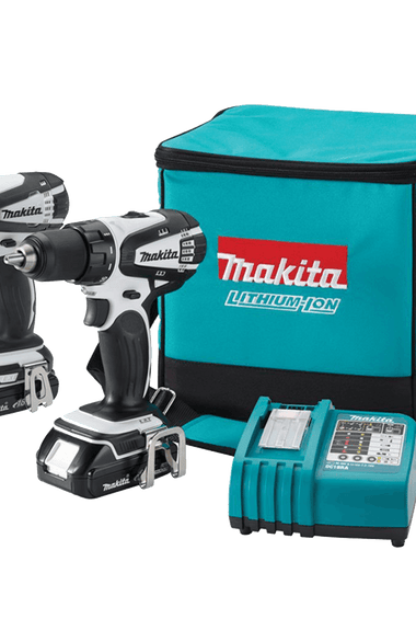 Makita LCT200W 18-Volt Compact Lithium-Ion Cordless Combo Kit 2-Piece