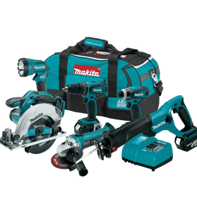 Makita LXT601 18-Volt LXT 6-Piece Lithium-Ion Cordless Combo Kit
