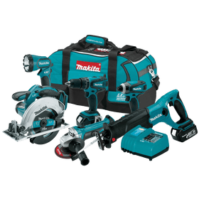 Makita LXT601 18-Volt LXT 6-Piece Lithium-Ion Cordless Combo Kit